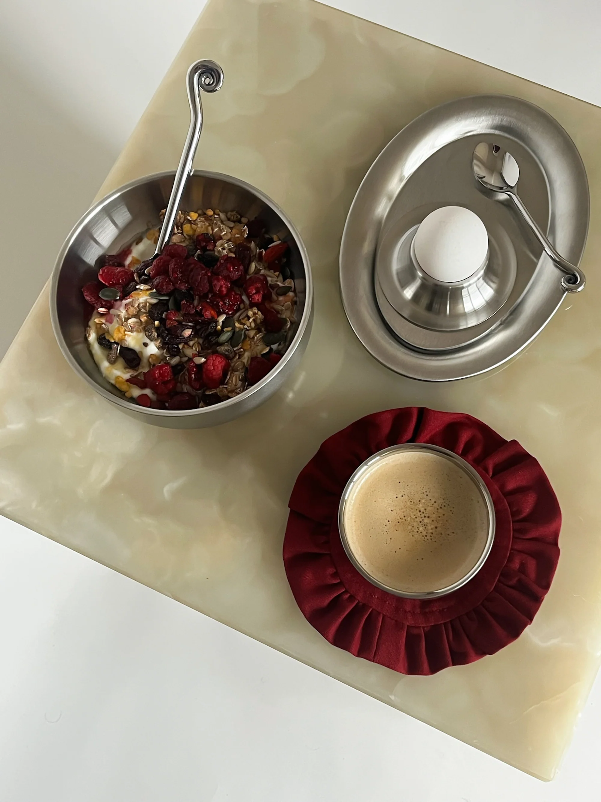 Rhea Coaster set Burgundy - Image 2